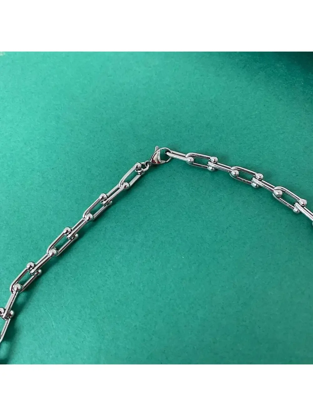 Vintage Y2K atyle U Link Shape Silver Chain. Stainless steel high quality! 20